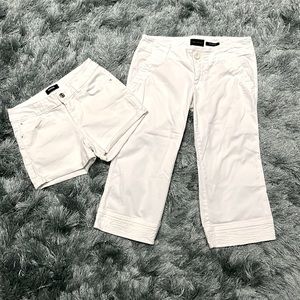 2pc Bundle Size 2 / Size 26 The Limited & Kenzie White Stretchy Shorts & Capri